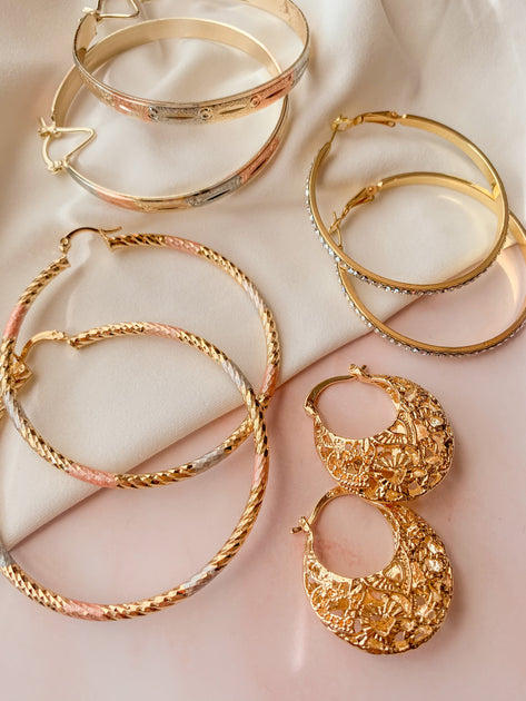Gold Plated Virgin Mary Earrings Aretes Oro Laminado Virgen De Guadalu –  Fran & Co. Jewelry Inc.