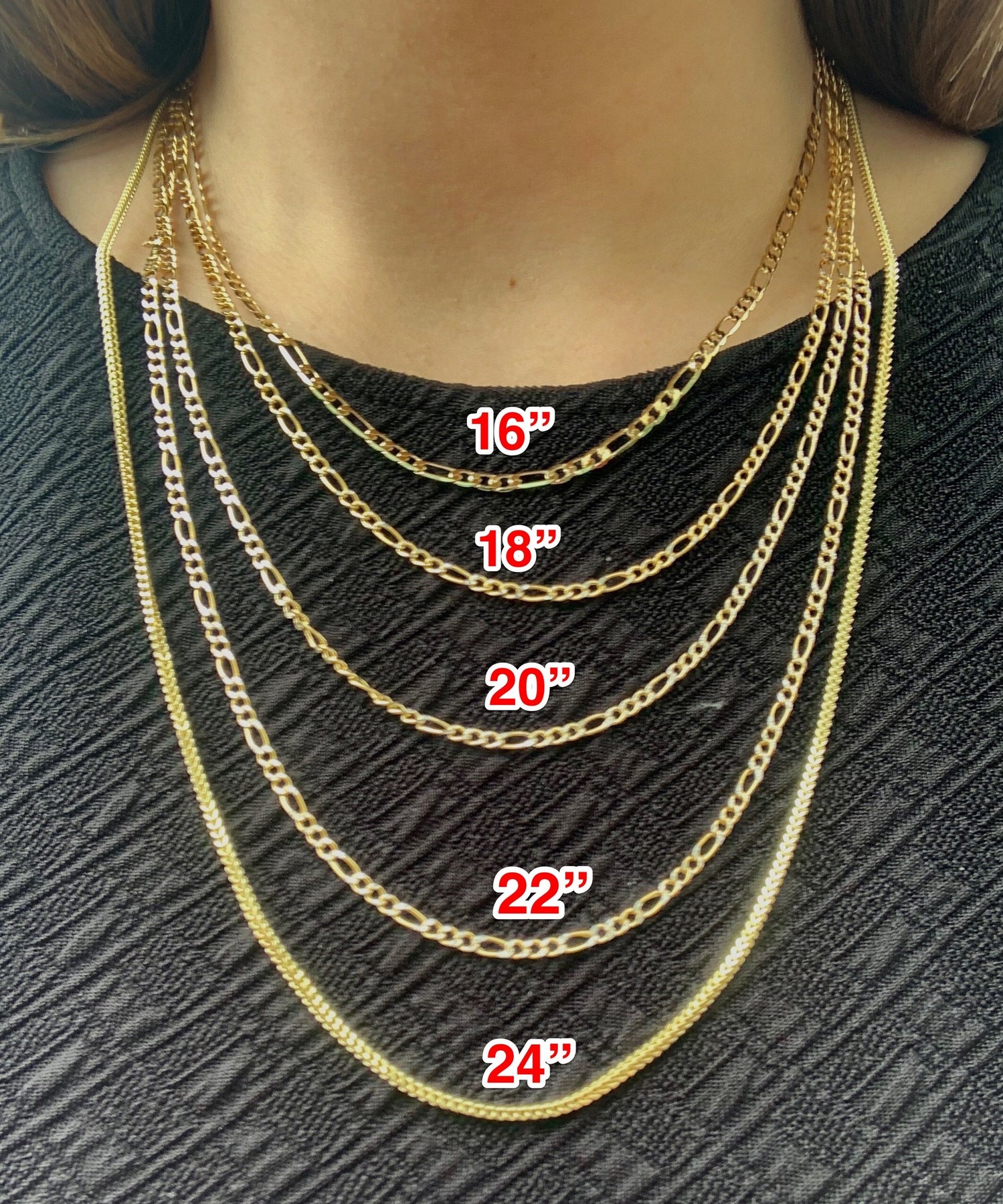 10k Sólido Oro Cadena de 18 a 24 pulgadas de 2,5 mm – & Co Jewelry