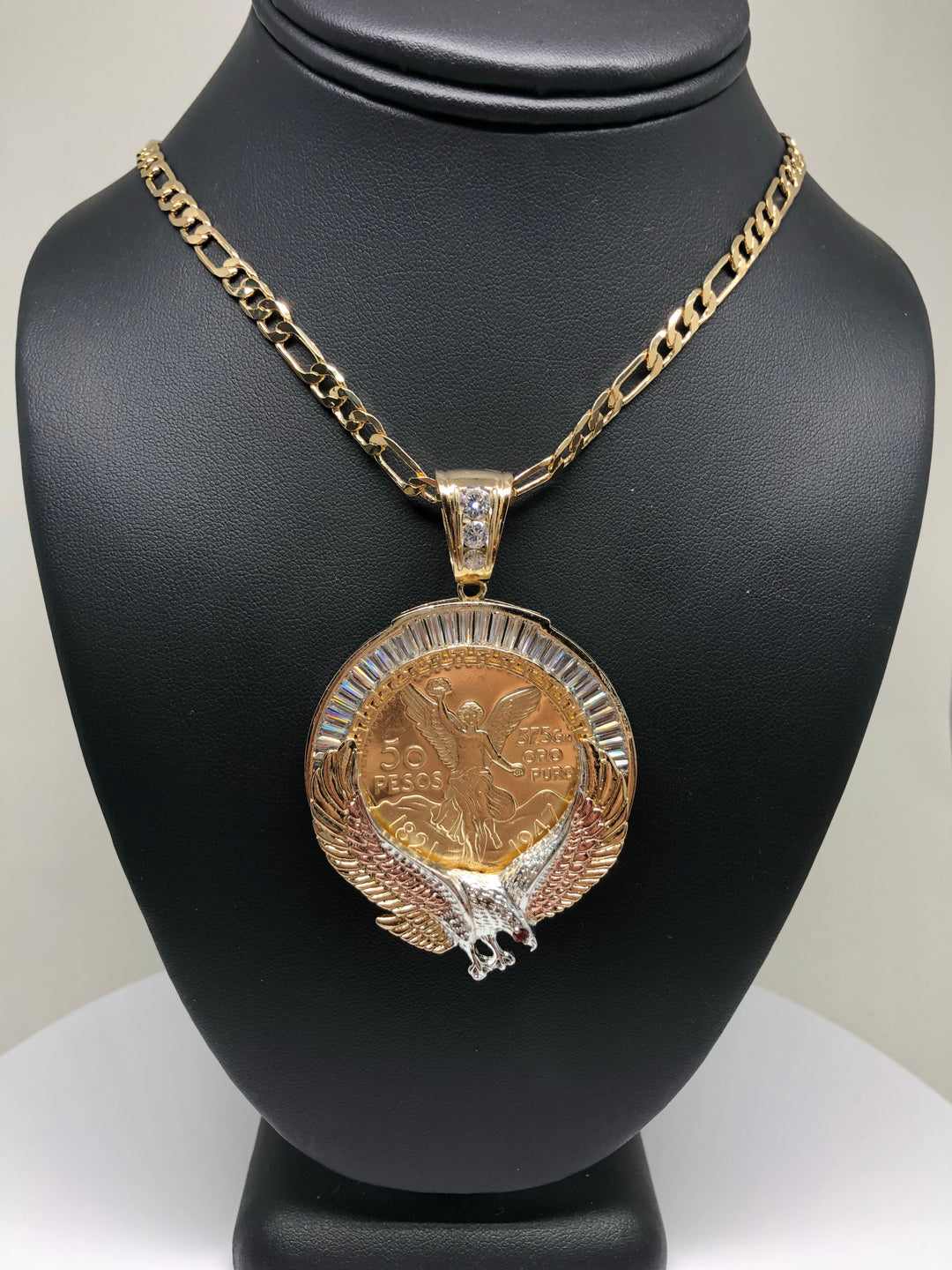 Mexican Centenario retailer Big Pendant Necklace