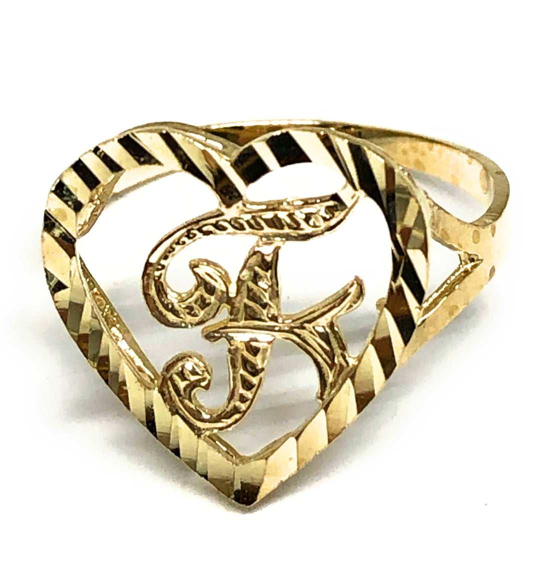 10kt real gold heart Initial store I Ring