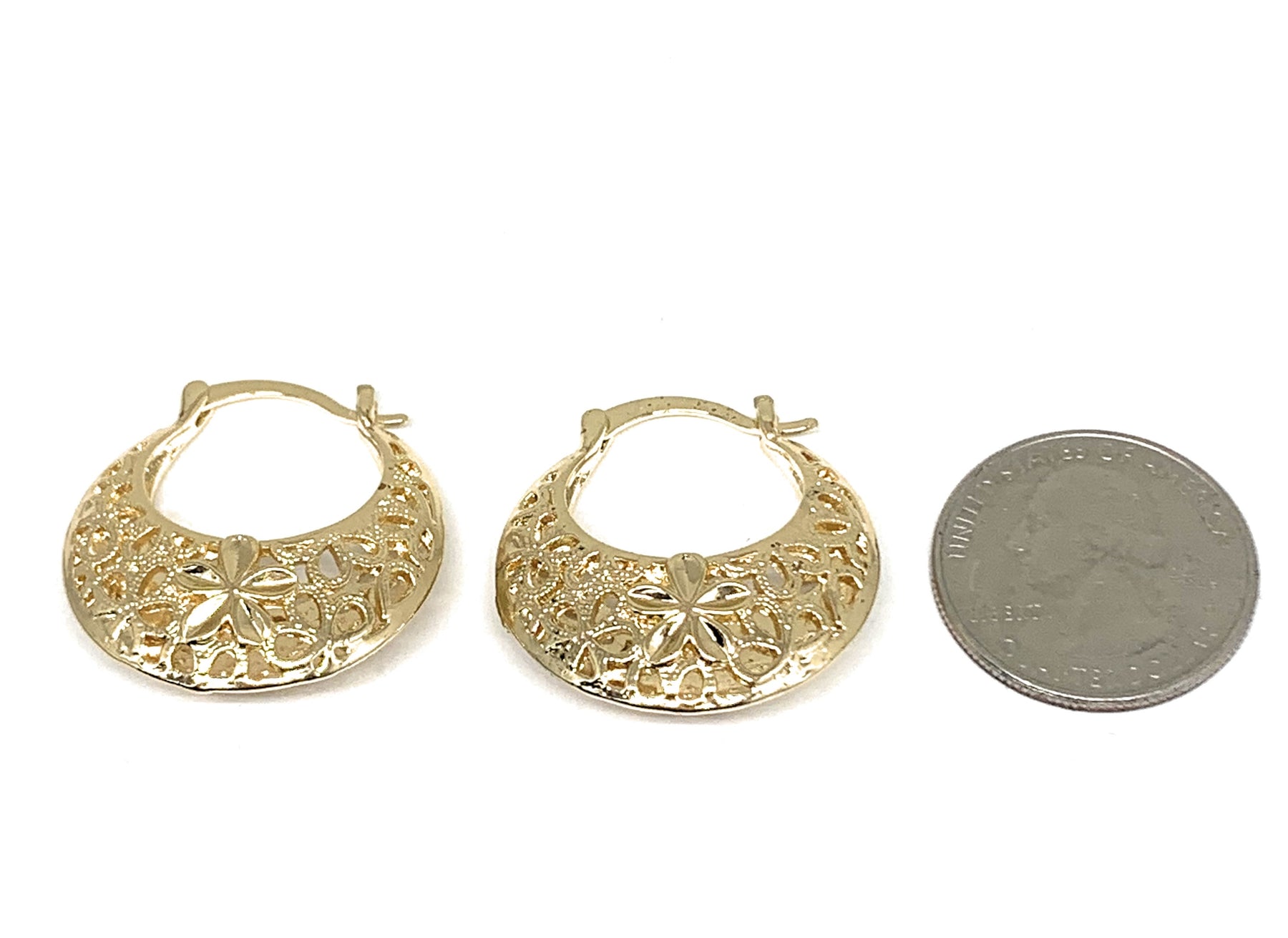 Gold Plated Filigrana Flower Basket Earrings Aretes Canasta Oro lamina –  Fran & Co. Jewelry Inc.