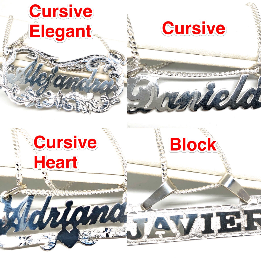 925 silver name fashion necklace