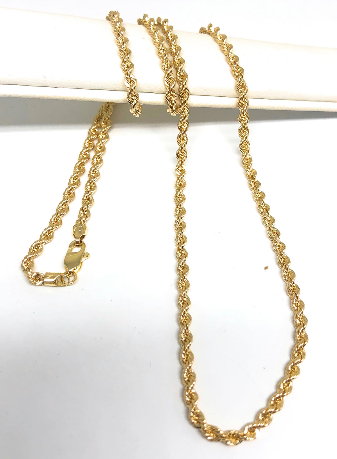 20 inch outlets 1.8mm 14k hollow Yellow Gold Bolivia Rope Chain