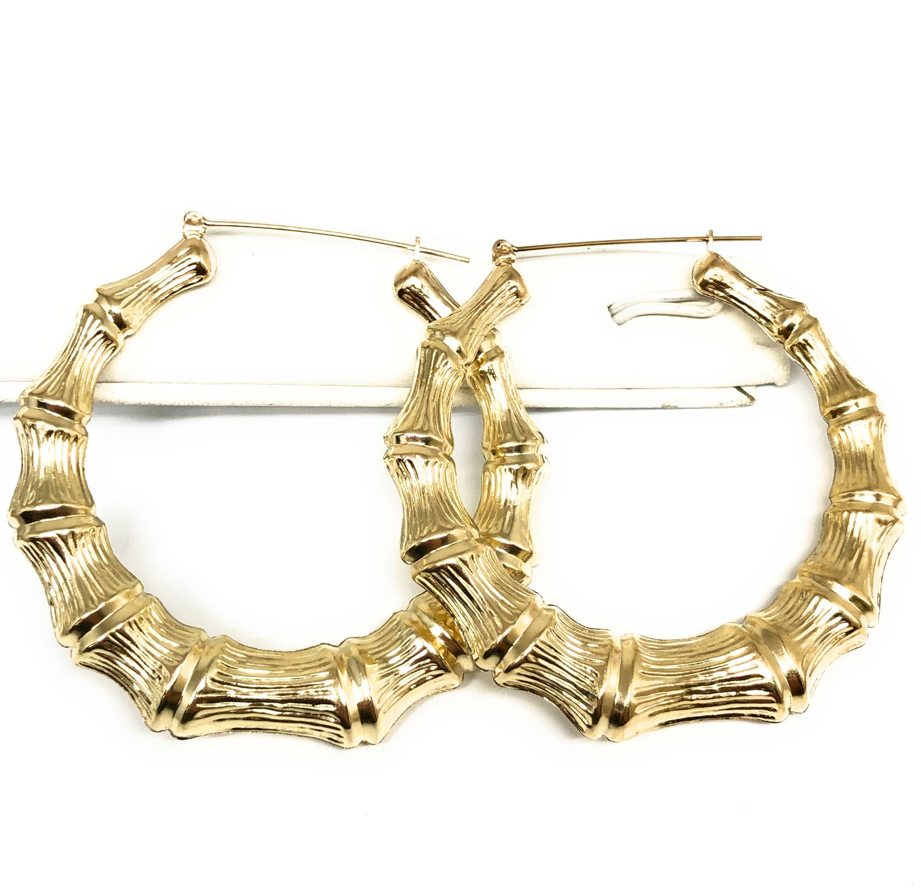 Xoxo Gold Plated Bamboo Hoops 43mm