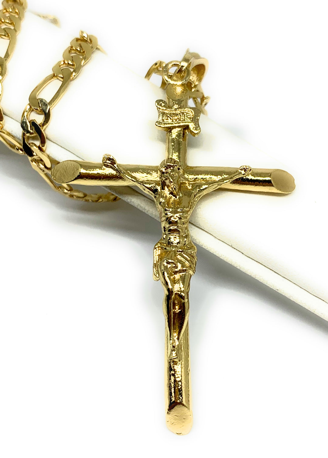 14K Yellow Gold Finish Large Crucifix on sale Cross - Free 24