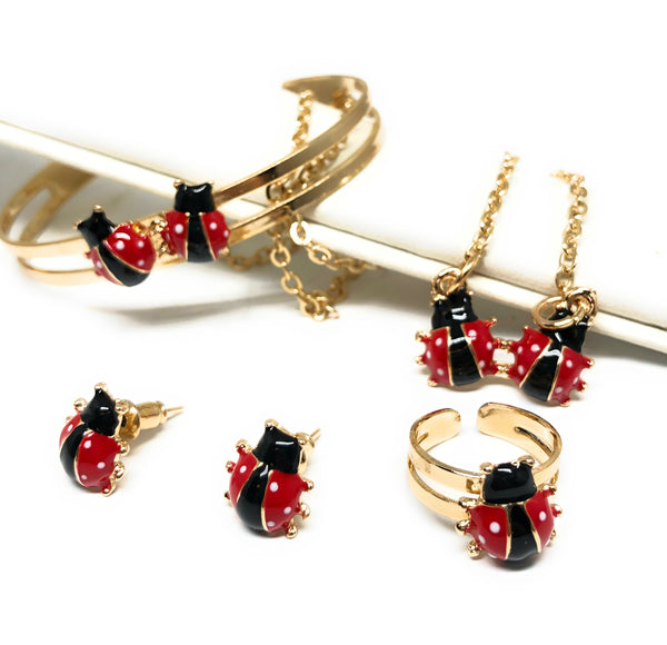 Delightful Red Enamel and Gold Lady Bug Stud Earrings for Woman Special  Occasion Birthday Holiday Christmas Gift - Walmart.com